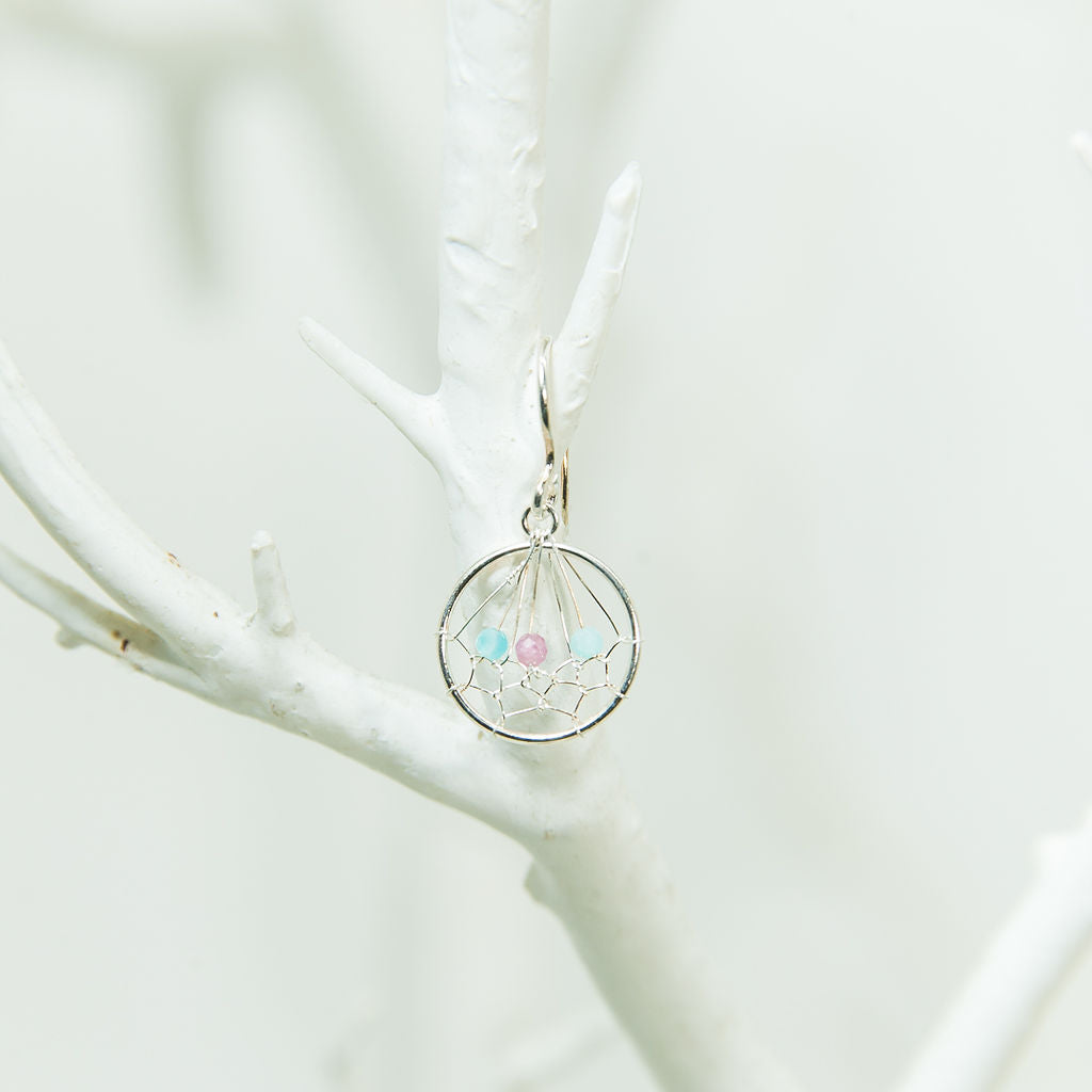 Sterling Silver Dream Catcher Earrings