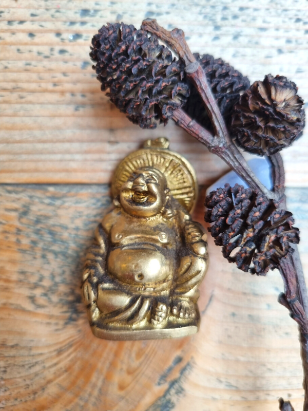 Bronze Lucky Buddha Statue - Chinese Laughing Buddha