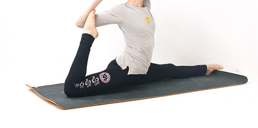 Asana Hand Painted Black Yoga Leggings - Full Length High Waisted