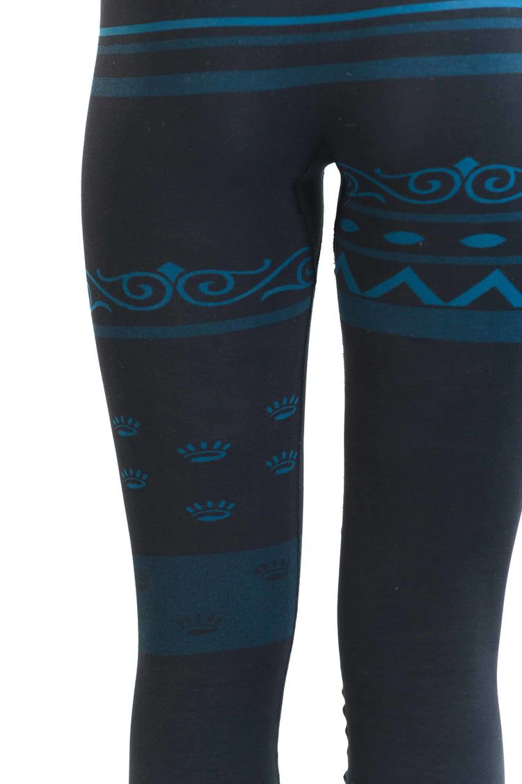 Balance Seamless Organic Yoga Leggings Full Length - Blue/Black