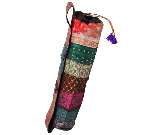 Brocade Yoga Mat Bag - Unique, Patchwork, Multi