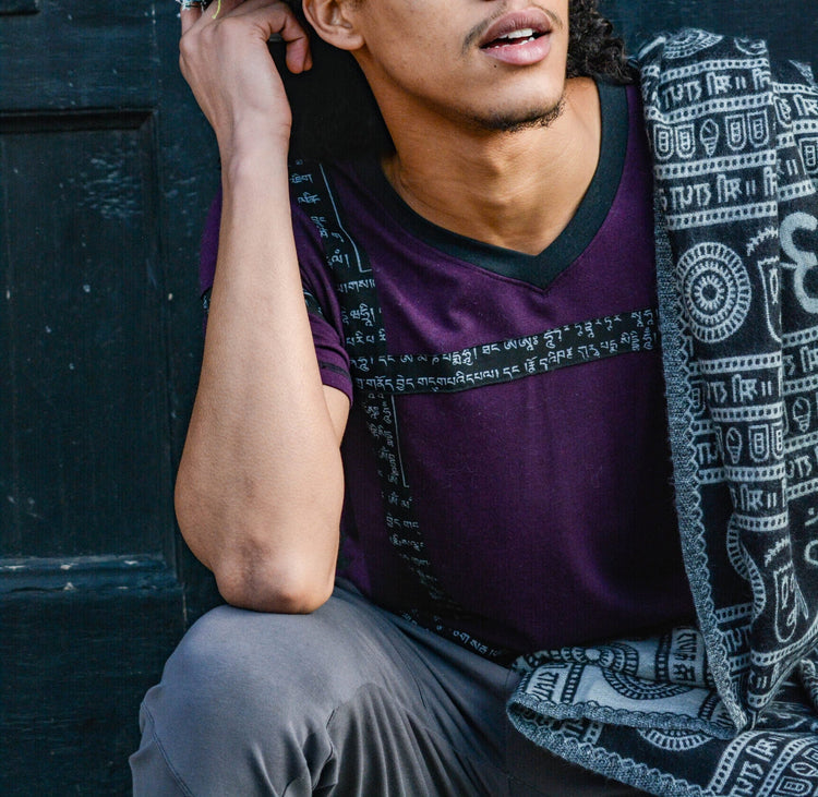 Calm Comfort Mens Yoga T-Shirt Bamboo, Organic Cotton