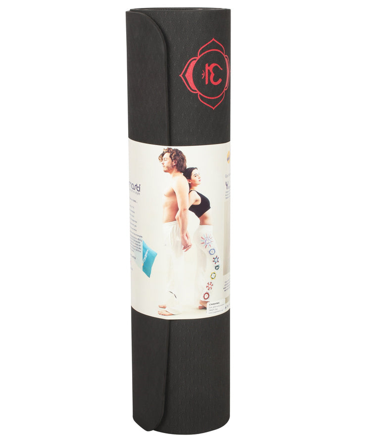 Chakra Yoga Mat - Screen Printed, Black