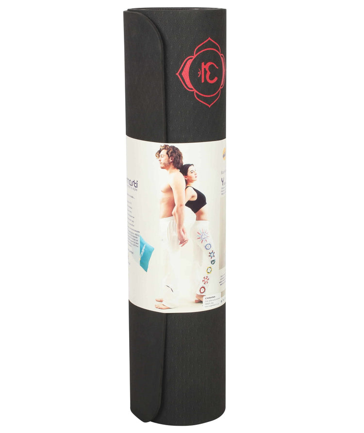 Chakra Yoga Mat - Screen Printed, Black