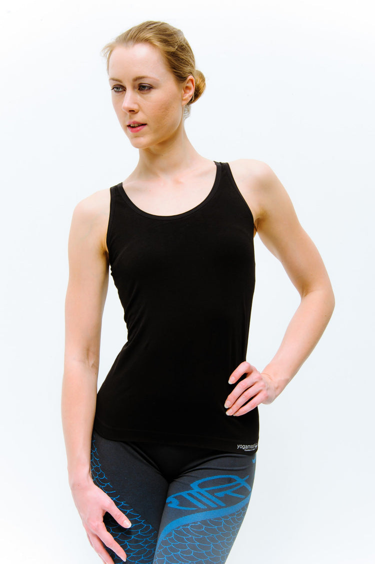 Chaturanga Bamboo Yoga Vest With Built In Bra