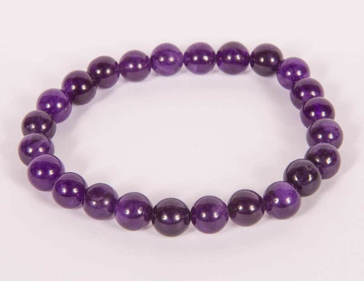 Dark Amethyst Yoga Bracelet For Crystal Healing & Meditation
