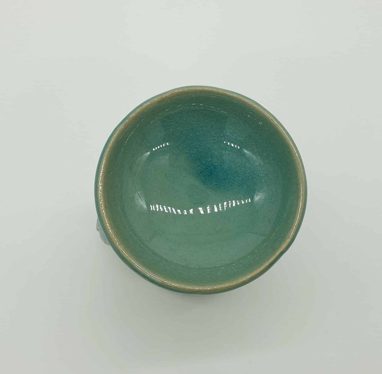 Eden Ceramic Oil Burner - Turquoise/Mint Green, Leaf Design