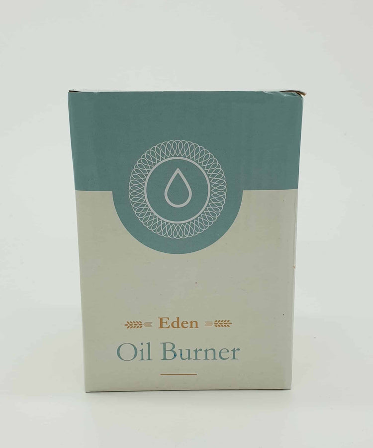 Eden Ceramic Oil Burner - Turquoise/Mint Green, Leaf Design