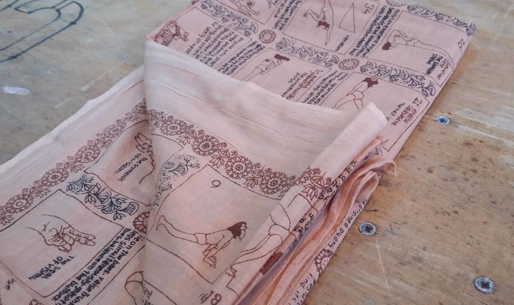 Hatha Yoga Sequence Cotton Meditation Wrap & Hanging - Light Brown