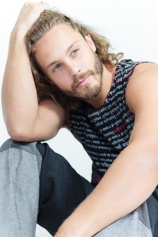 Mantra Mens Yoga Tank Top - Organic Cotton, Black