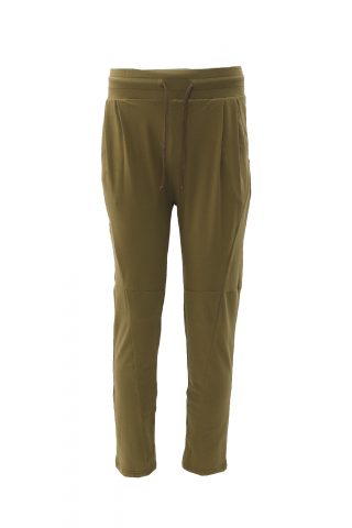 Mens Lounge Yoga Pants - Olive, 4 Pockets, Barrel Leg