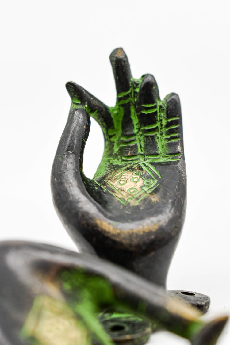 Mudra Door Handle - Nepalese, Bronze Patina