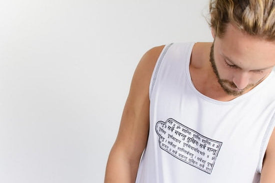 Shakti Organic Mens Yoga Vest, White