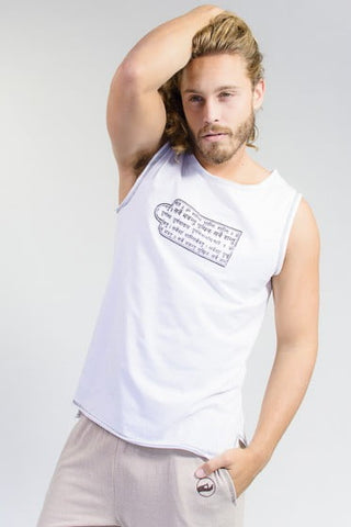 Shakti Organic Mens Yoga Vest, White