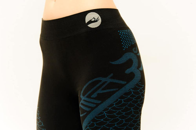 Shanti Om Organic Seamless Yoga Leggings, Full Length, Mermaid