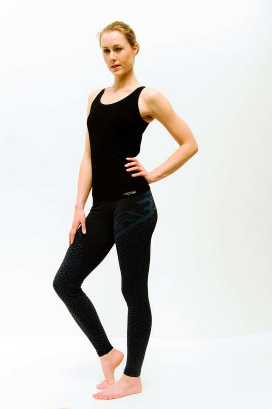 Shanti Om Organic Seamless Yoga Leggings, Full Length, Mermaid