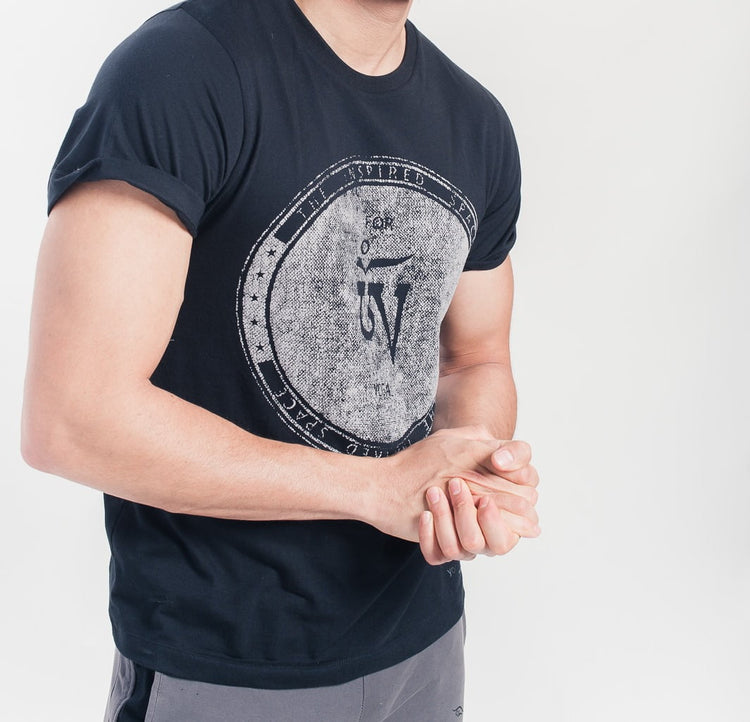 Tibetan Om T Shirt - Organic, Crew Inspired, Black