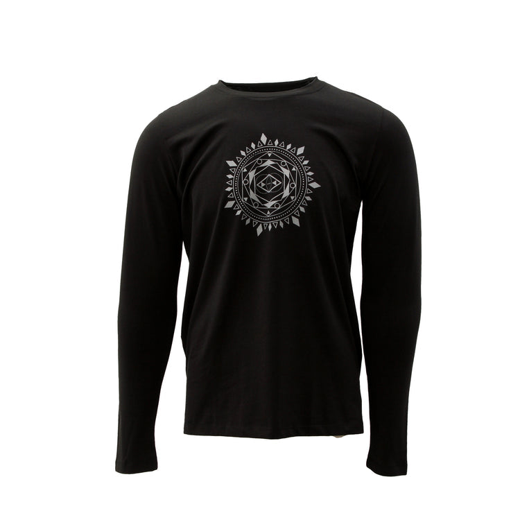 Trinity Men's Yoga Top - Organic, Long Sleeved, Black