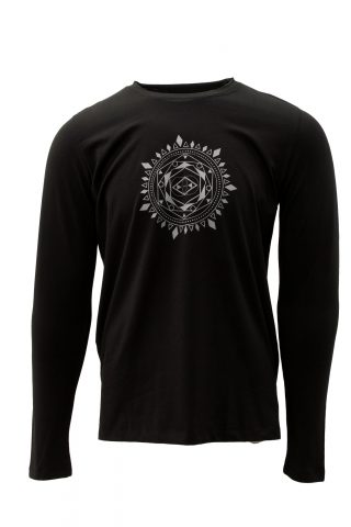 Trinity Men's Yoga Top - Organic, Long Sleeved, Black