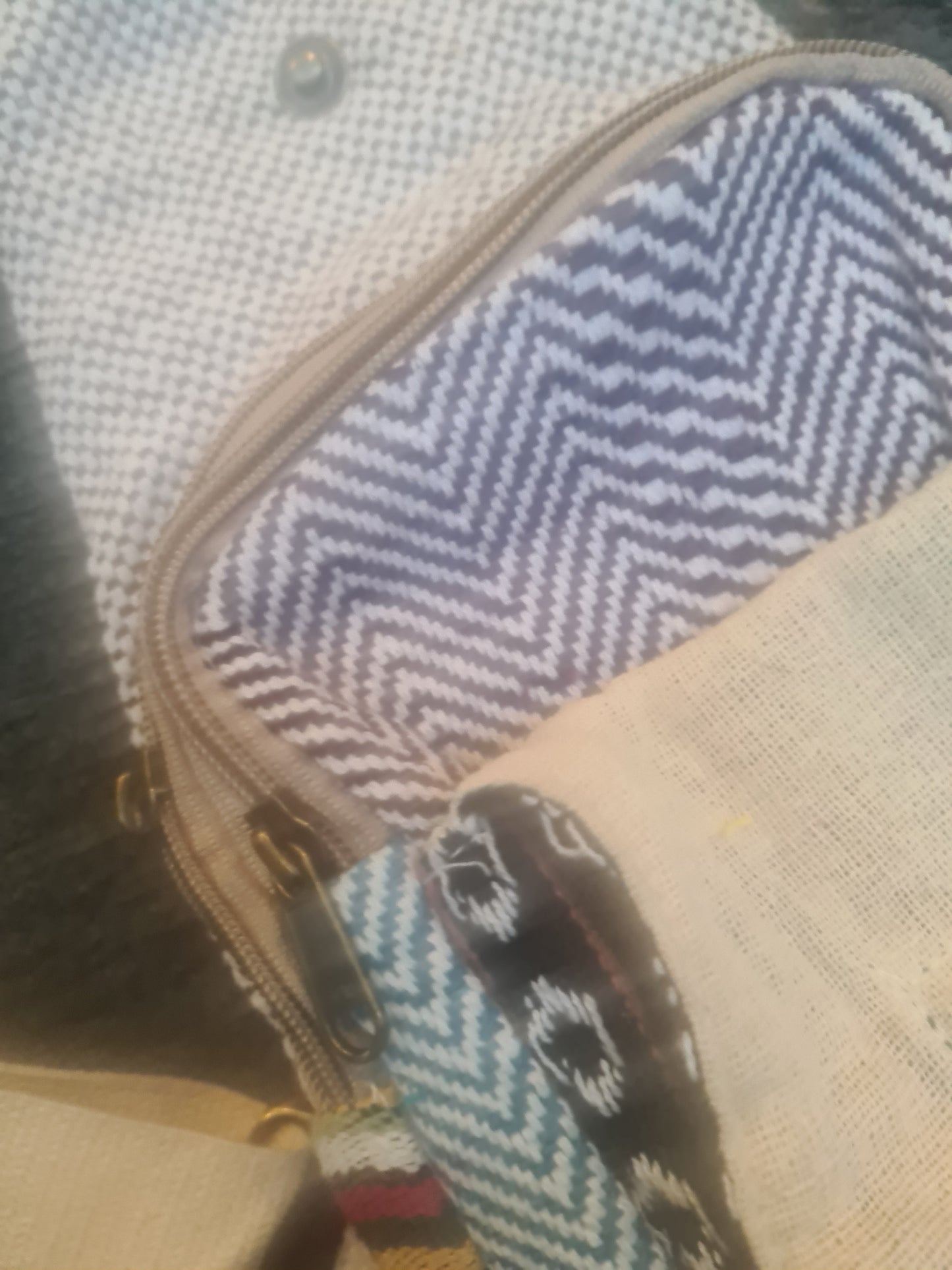 Unisex Cross Shoulder Belt/Travel Bags Made With Hemp Weaved Fabric