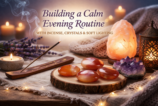 Building a Calm Evening Routine with Incense, Crystals & Soft Lighting
