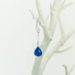 Bali Silver Tear Drop Blue Stone Earrings