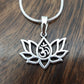 Lotus Om Necklace – 92.5% Silver