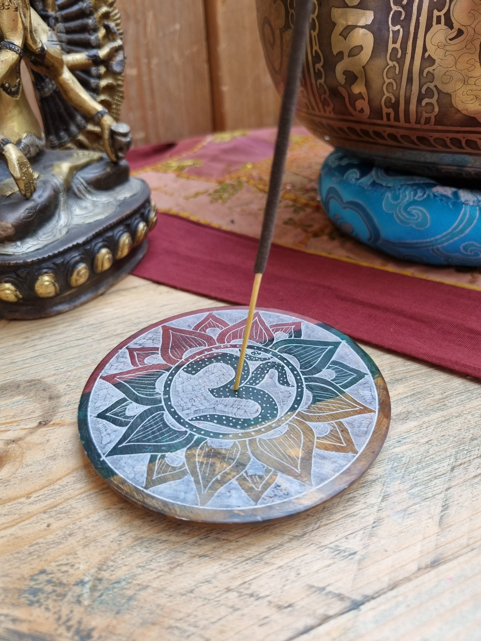 Om Stone Incense Holder