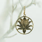 Brass Golden Sun Lotus Earrings