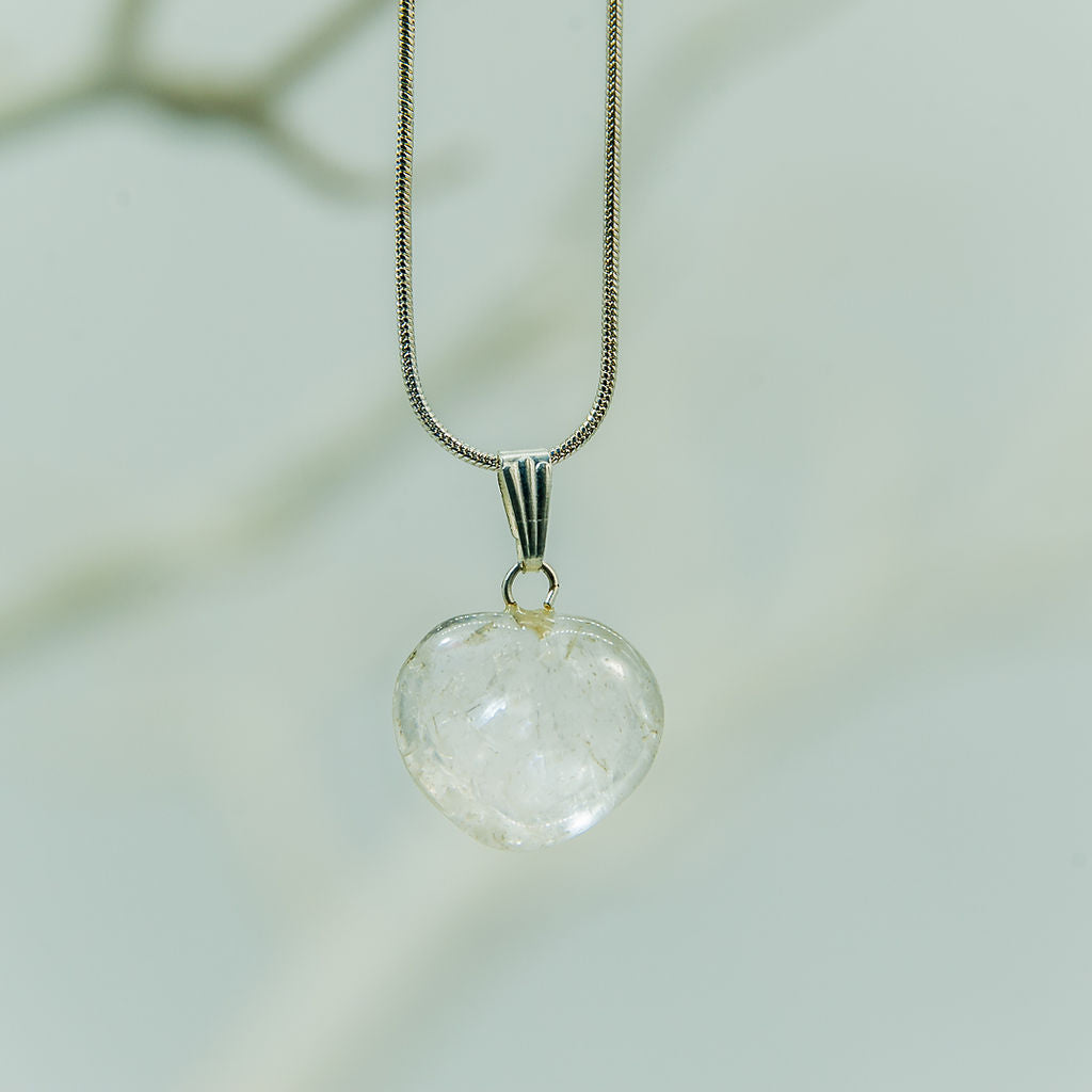 Quartz Heart Pendant