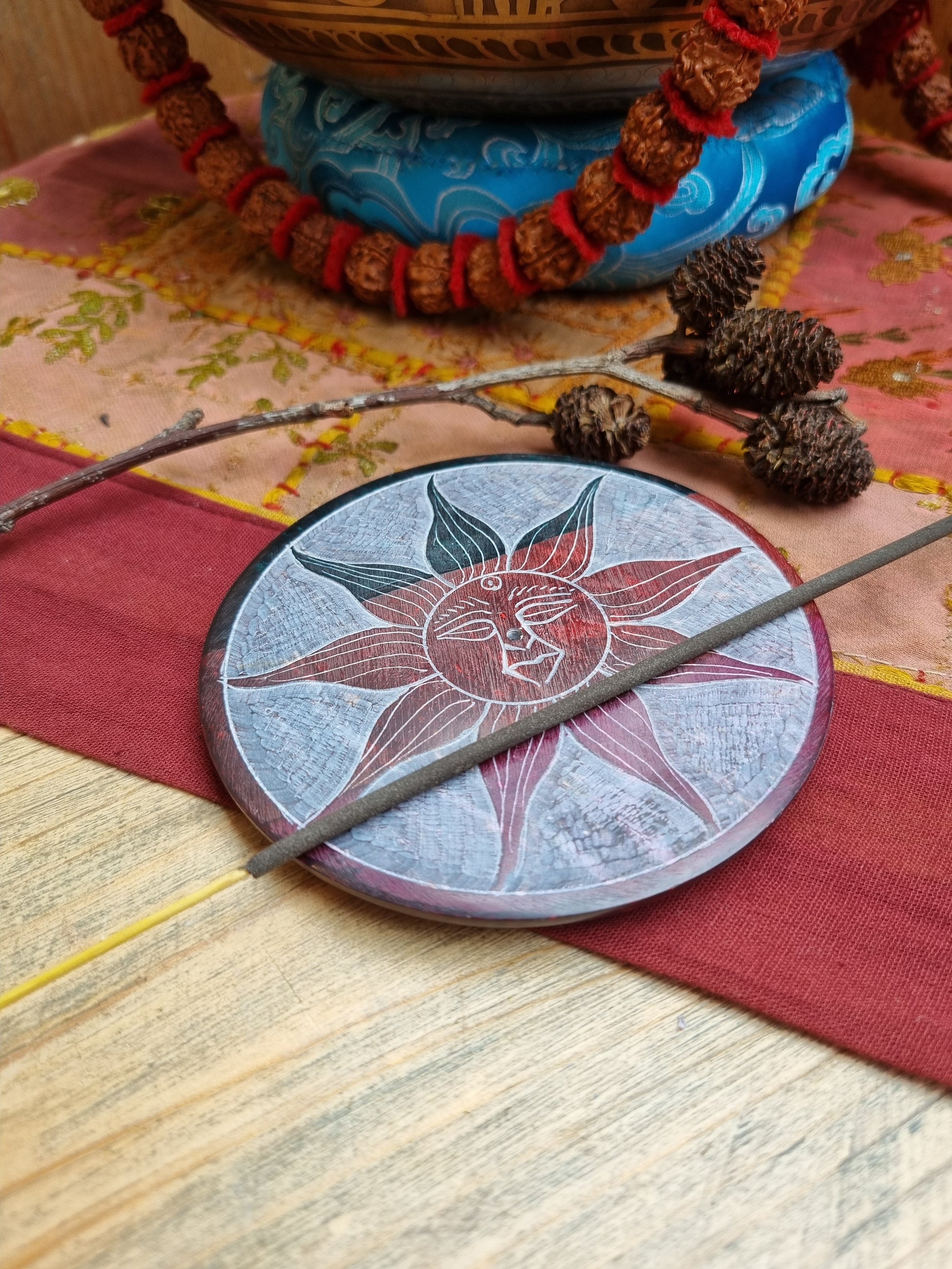 Sun Stone Incense Holder