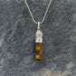 Tiger Eye Necklace with Clear Quartz