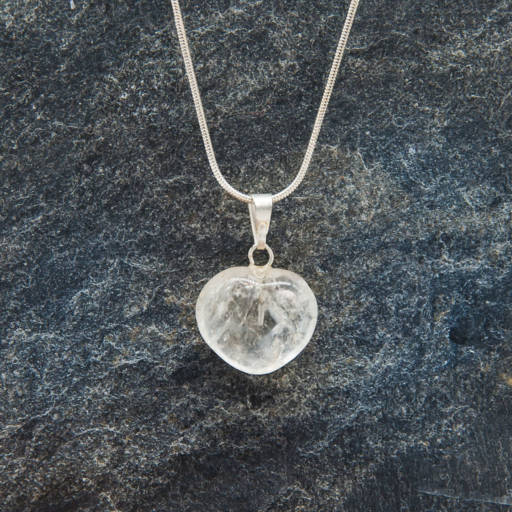 Crystal Quartz Heart