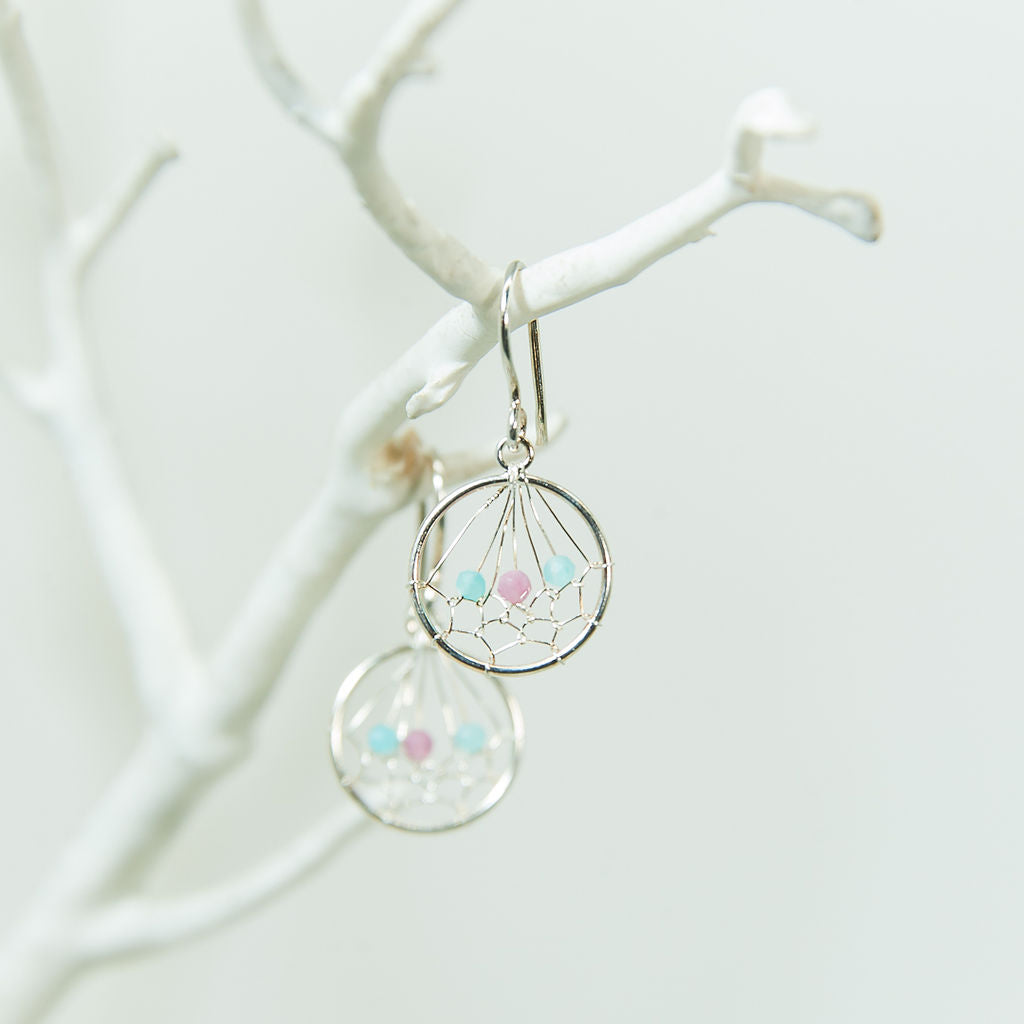 Sterling Silver Dream Catcher Earrings