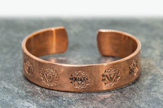 Copper Thick Magnetic Chakra Bracelet