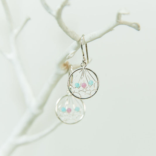 Sterling Silver Dream Catcher Earrings
