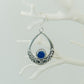 92.5% Bali Silver Earrings with Blue Stone