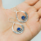 92.5% Bali Silver Earrings with Blue Stone