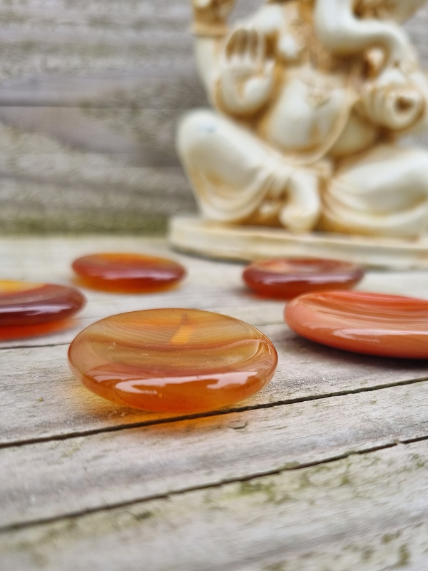 Carnelian Worry Stone - For Motivation & Vitality