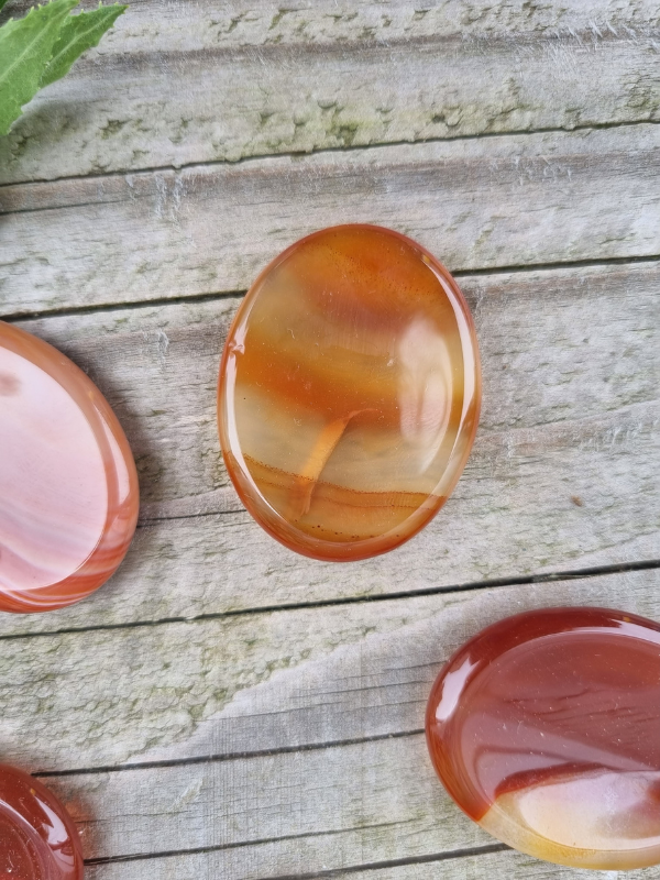 Carnelian Worry Stone - For Motivation & Vitality