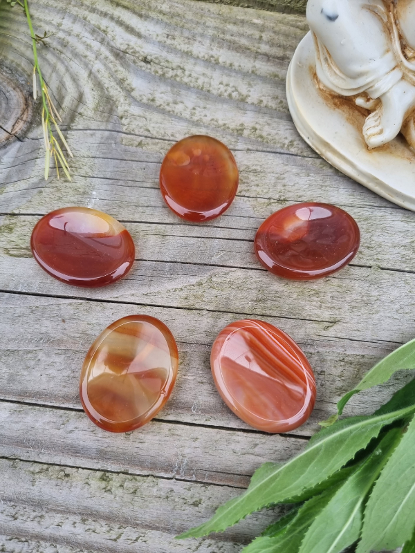 Carnelian Worry Stone - For Motivation & Vitality