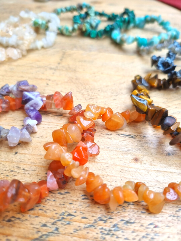 Crystal Chip Bracelets - 13 Stones To Choose From