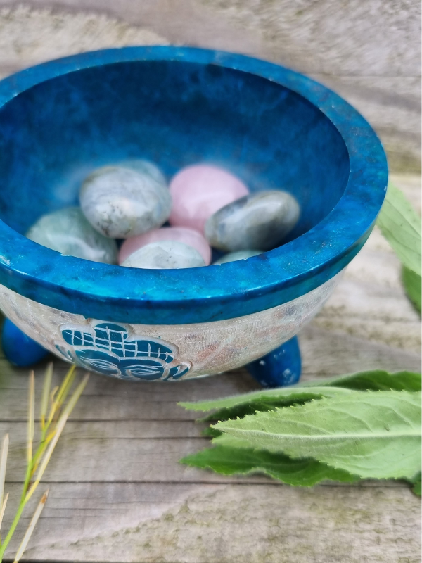 Hand Carved Labradorite Hearts - For Reflecting Negative Thoughts & Energy