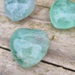 Hand Carved Fluorite Hearts - For Creativity & Productivity