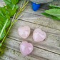 Hand Carved Rose Quartz Hearts - For Anxiety & Heart Healing