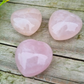 Hand Carved Rose Quartz Hearts - For Anxiety & Heart Healing