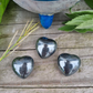 Hand Carved Hematite Hearts - For Grounding & Objectivity