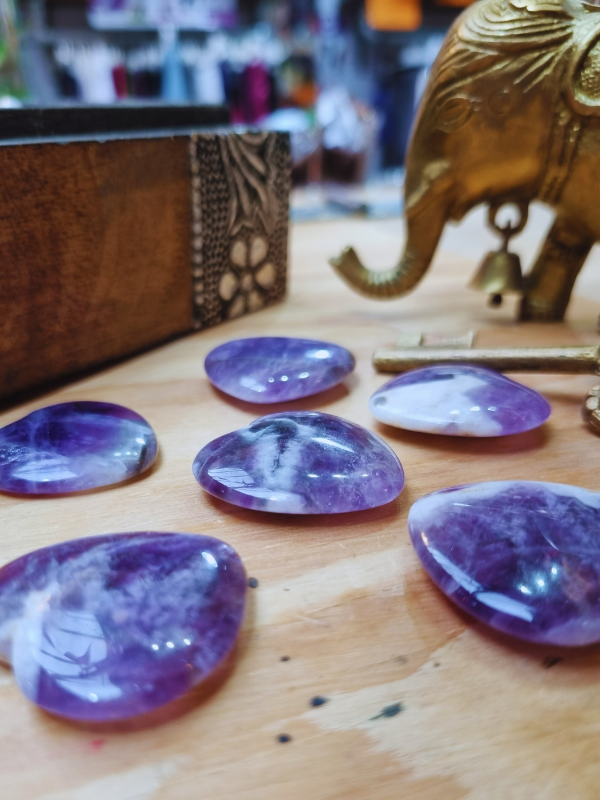 Amethyst Heart - Hand Carved Crystal