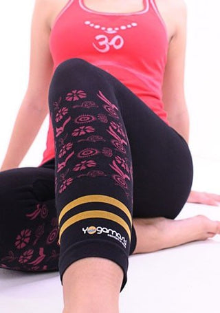 Hatha Asana Yoga Capri Pants - Seamless, Black