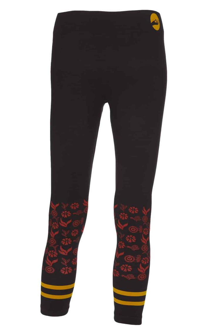 Hatha Asana Yoga Capri Pants - Seamless, Black
